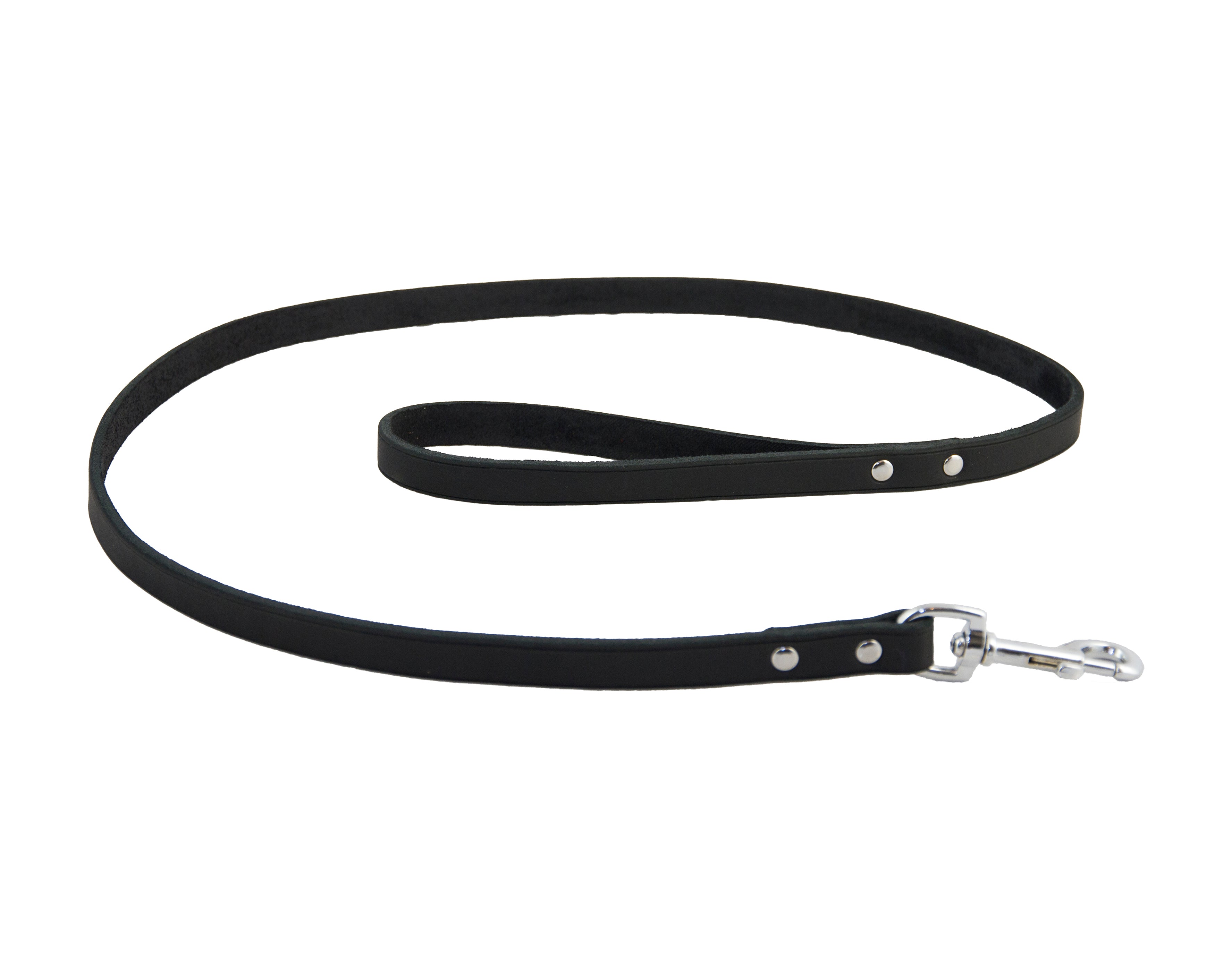 Soft Country Leather Dog Lead Black Earthbound UK