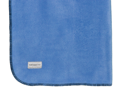 Stitched Fleece Blanket Sky Blue