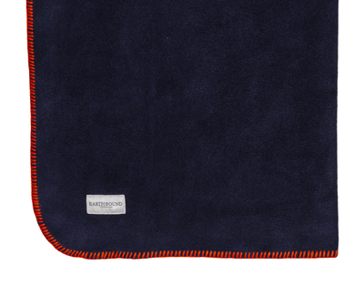 Stitched Fleece Blanket Navy