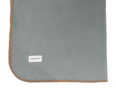 Stitched Fleece Blanket Dove Grey