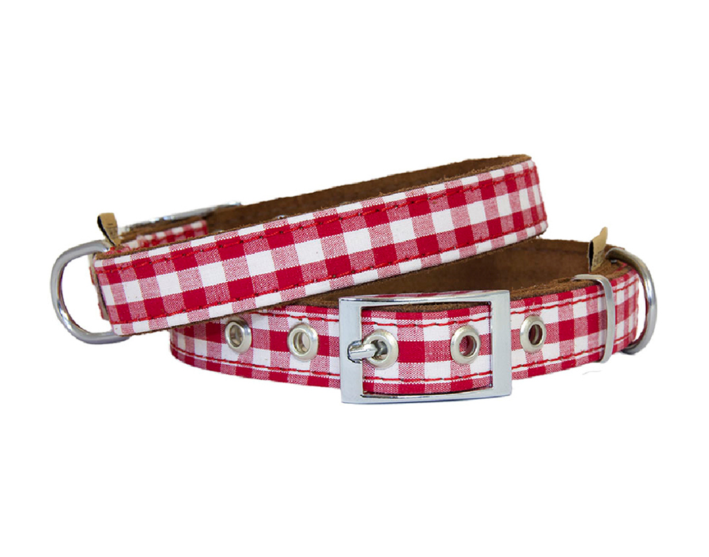 Gingham Collar Red