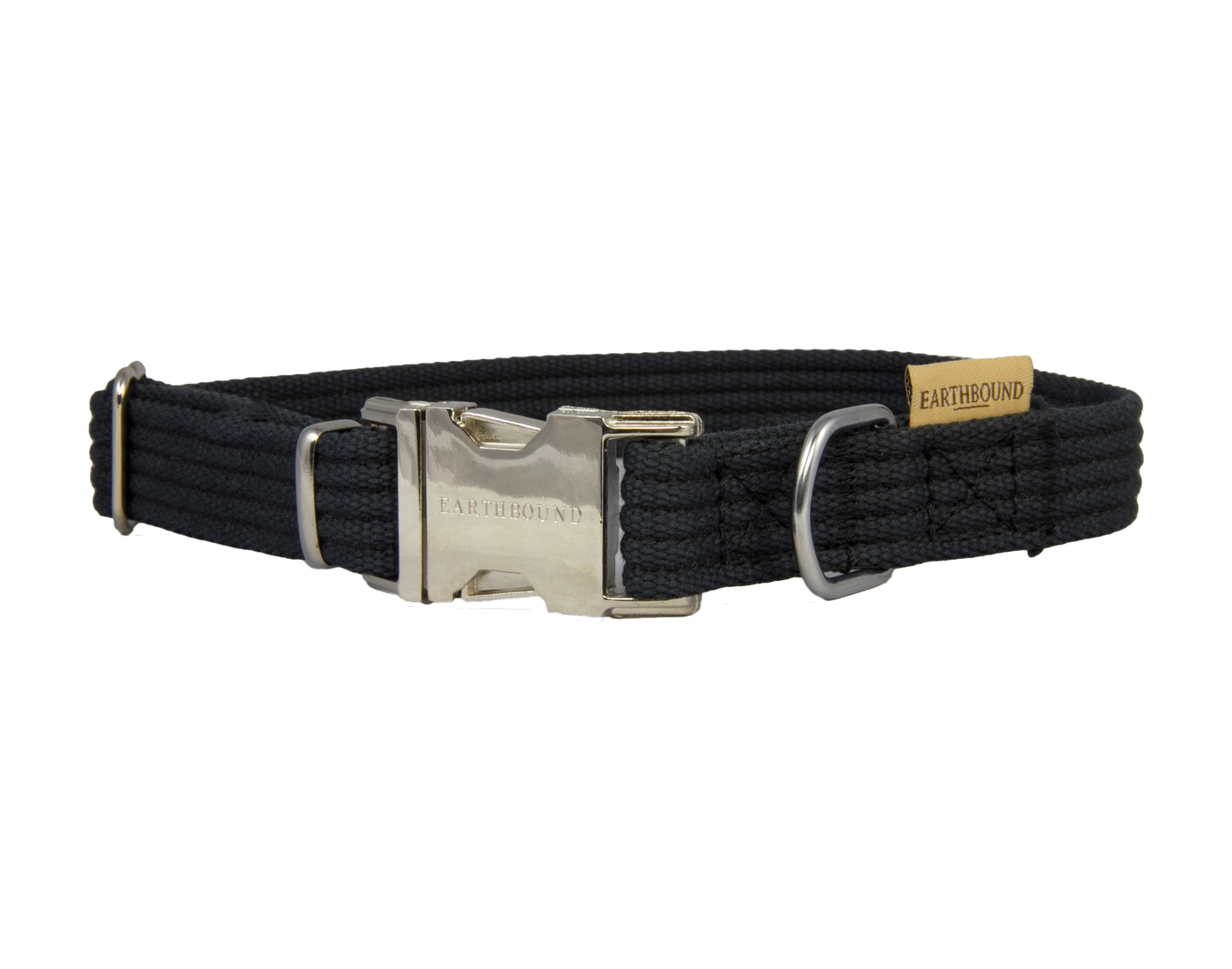 cotton buckle dog collar black