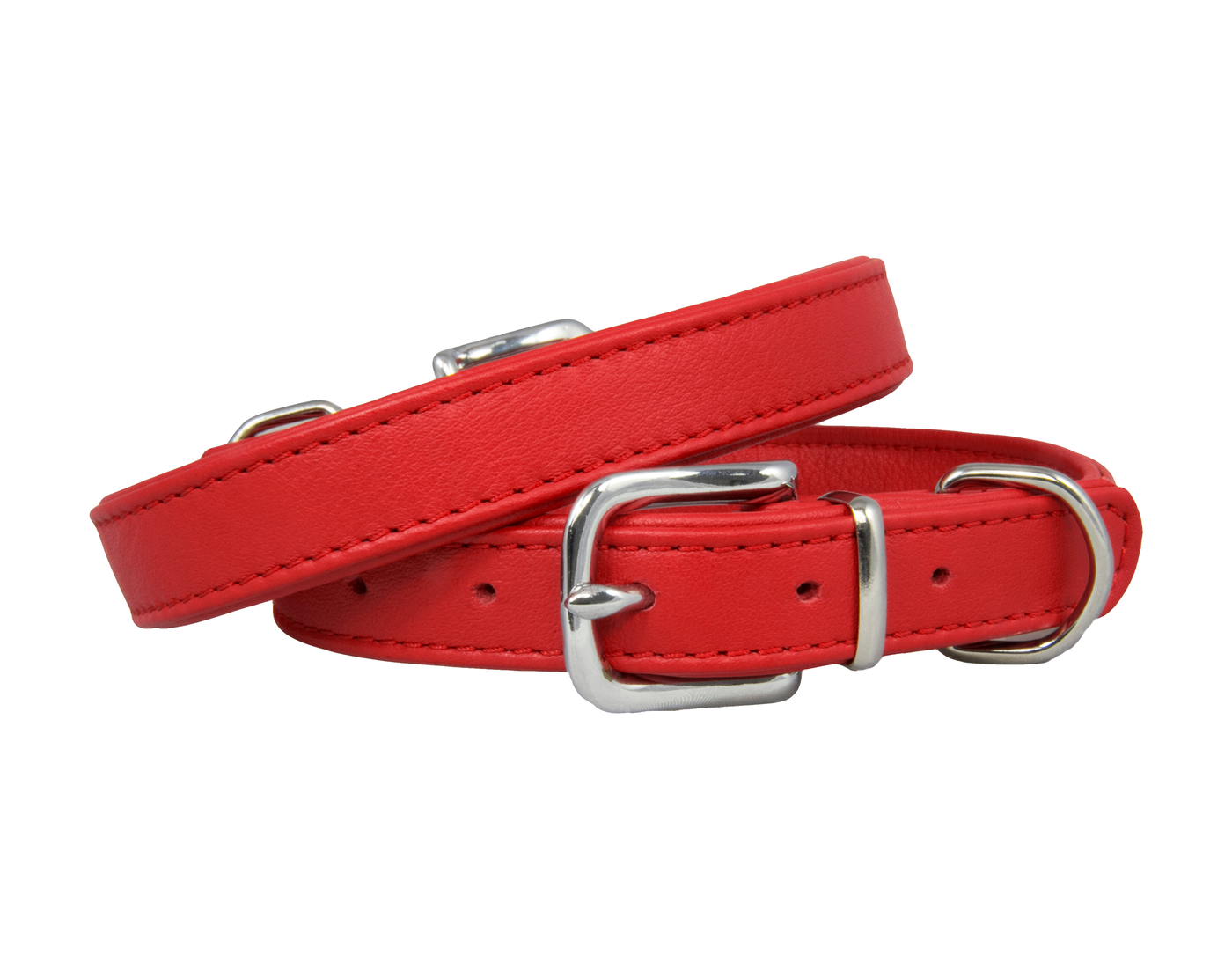 Double Leather Collar Red