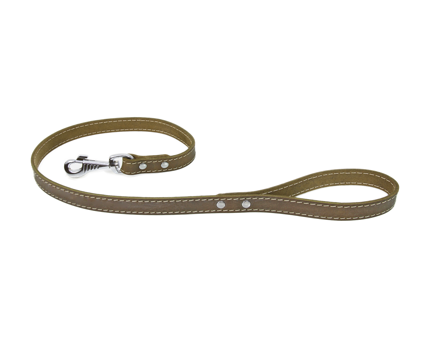 green ox leather dog lead