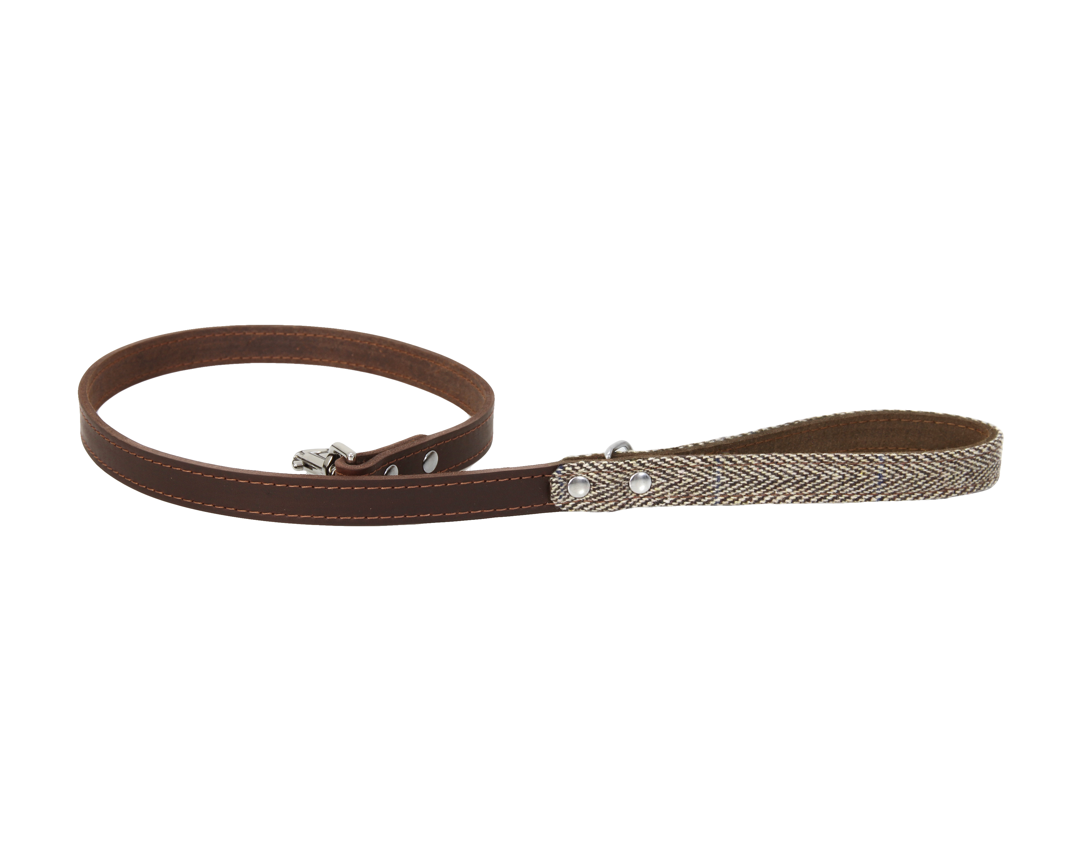 Ox Tweed Leather Dog Lead Beige – Earthbound UK