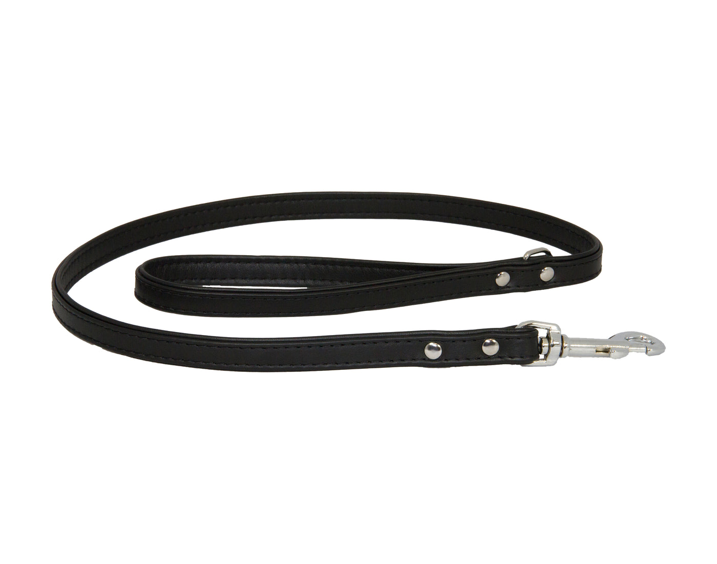 Double Leather Lead Black