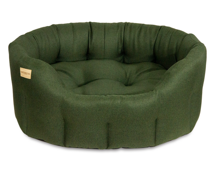 Classic Morland Dog Bed Dark Green Earthbound UK