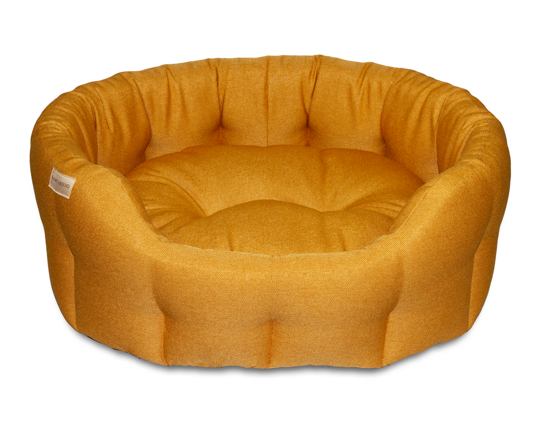 Classic Round Camden Dog Bed Apricot Earthbound UK