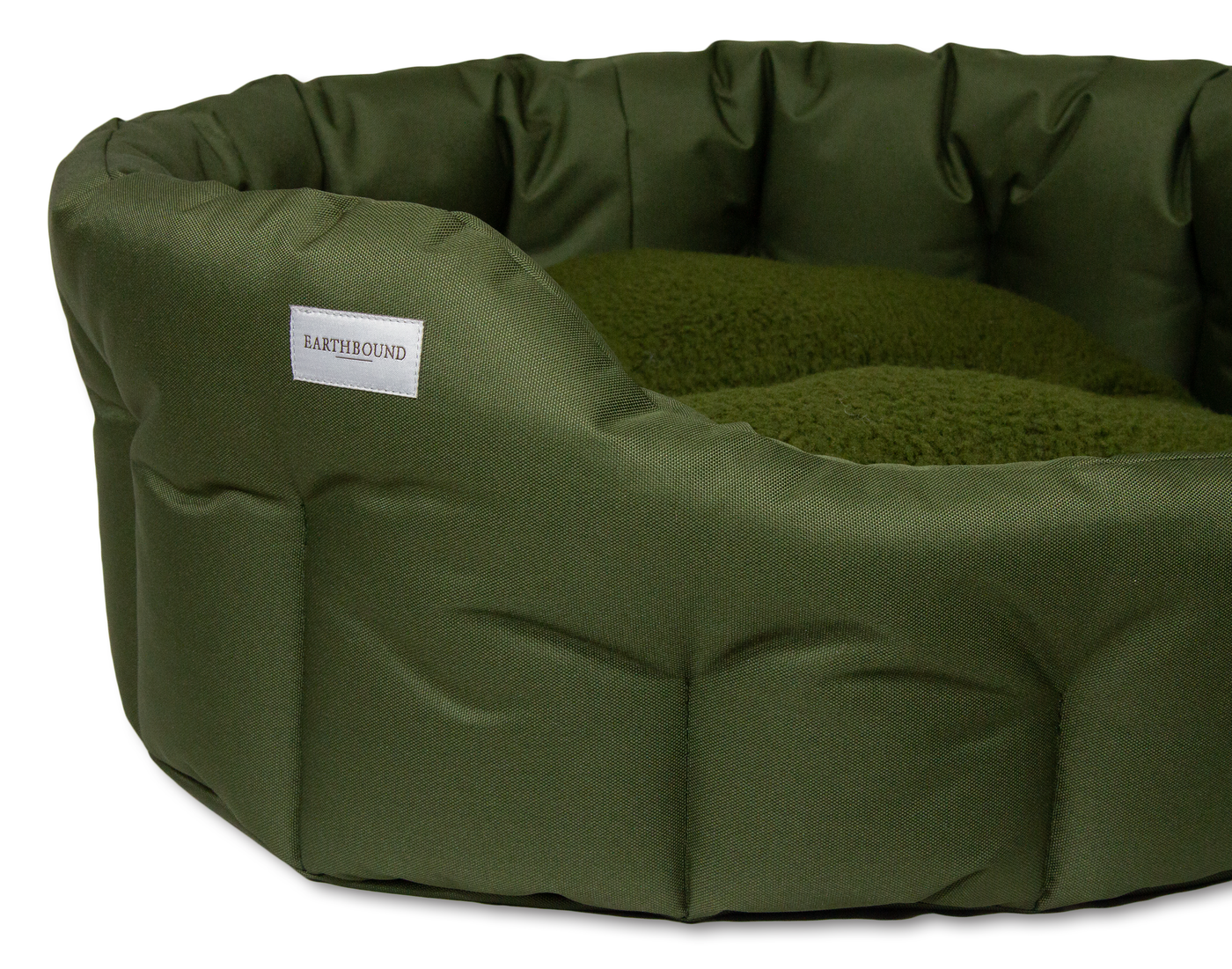 Round Waterproof Bed Forest Green