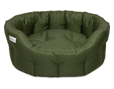 Round Waterproof Bed Forest Green