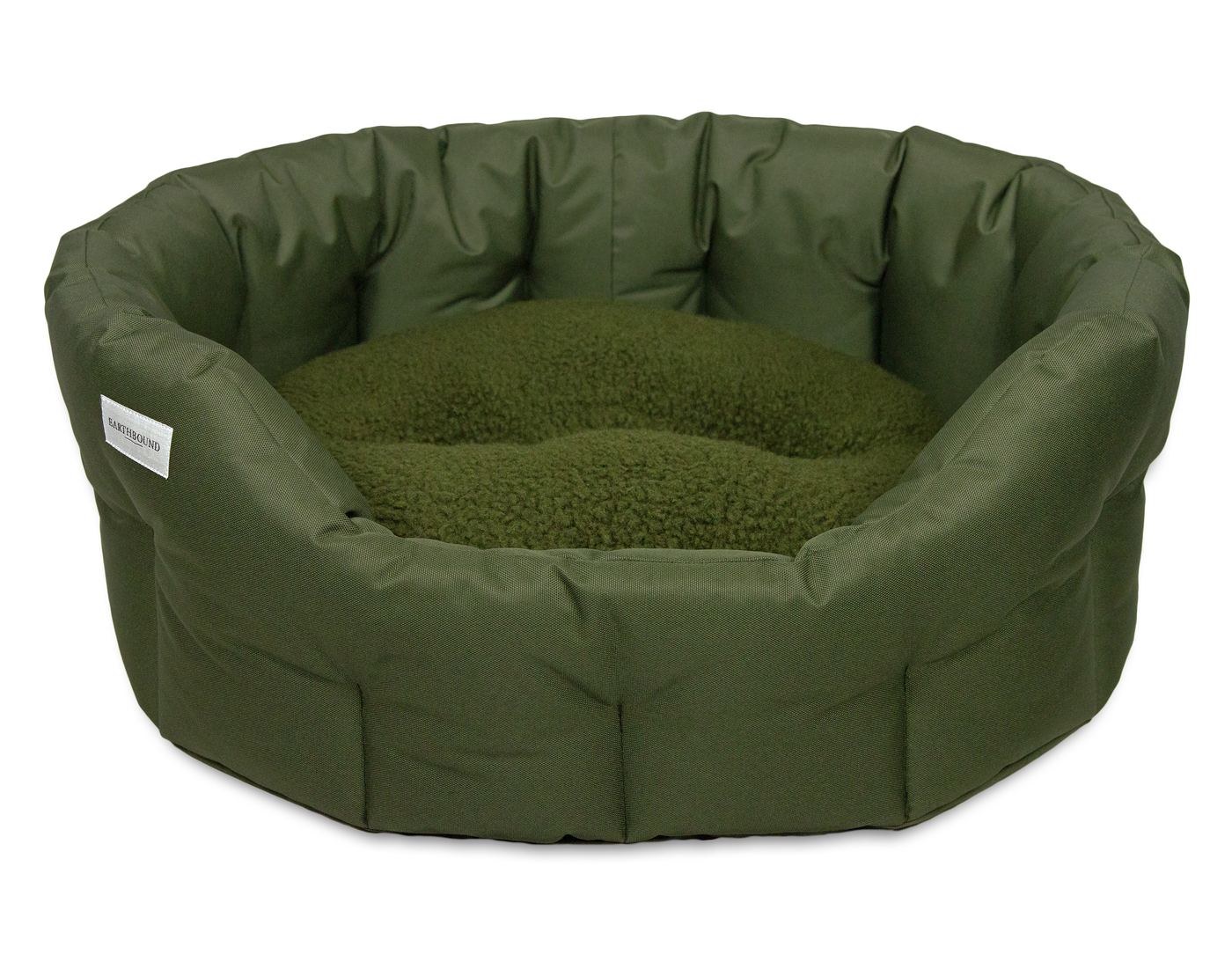 Round Waterproof Bed Forest Green