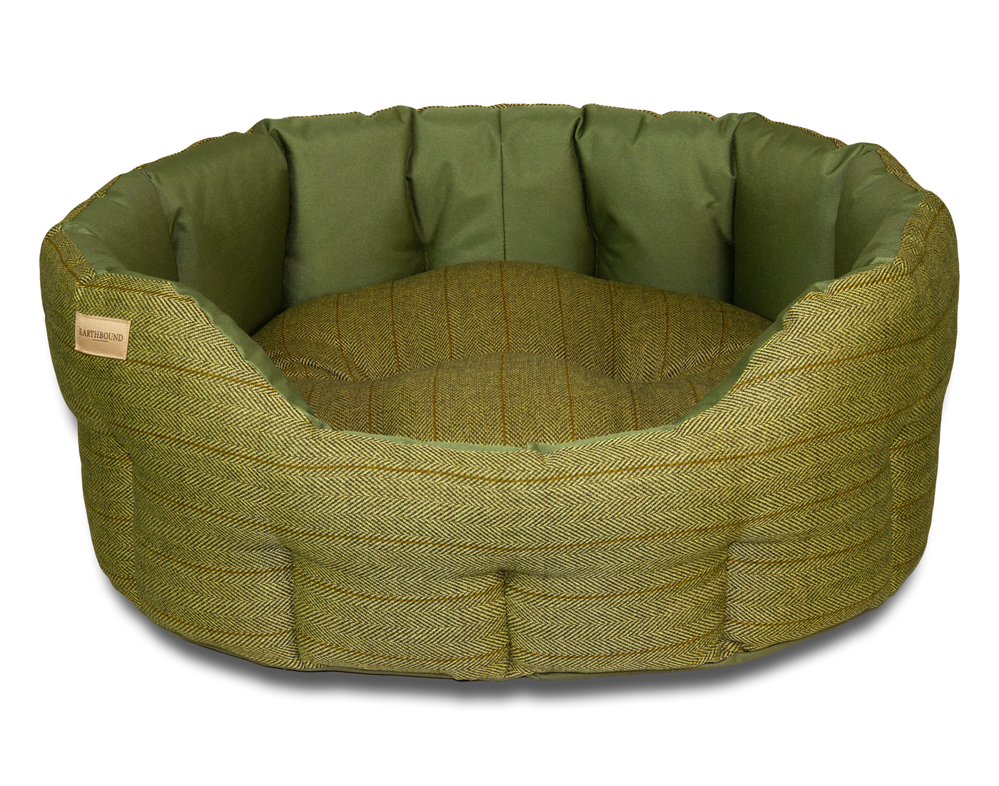 Traditional Tweed & Waterproof Bed Green