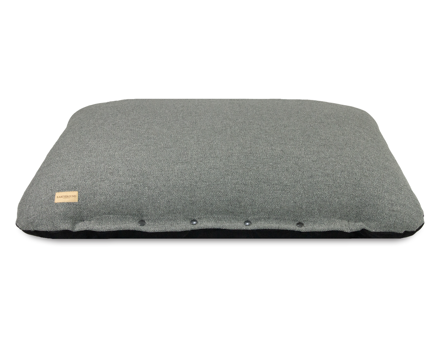 Flat Cushion Tweed Steel Grey