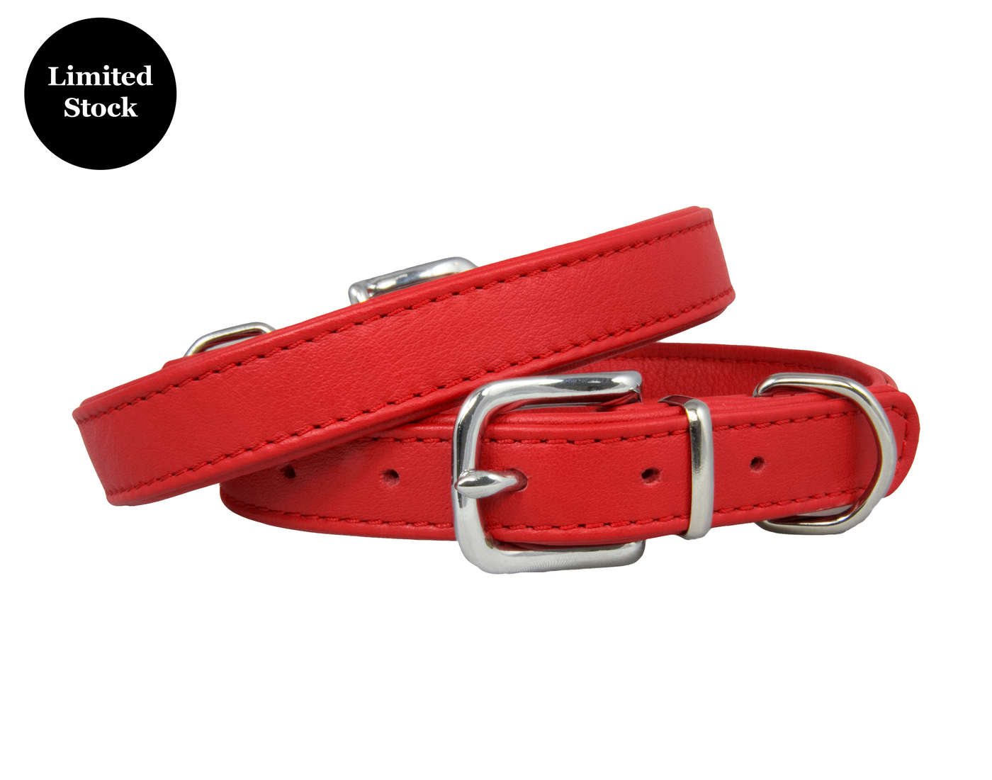 Double Leather Collar Red