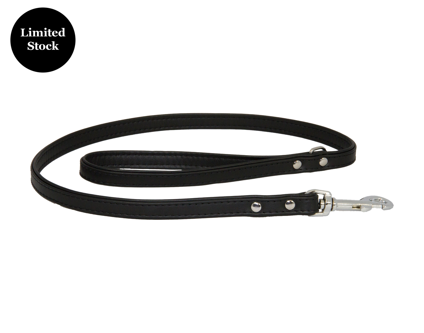 Double Leather Lead Black