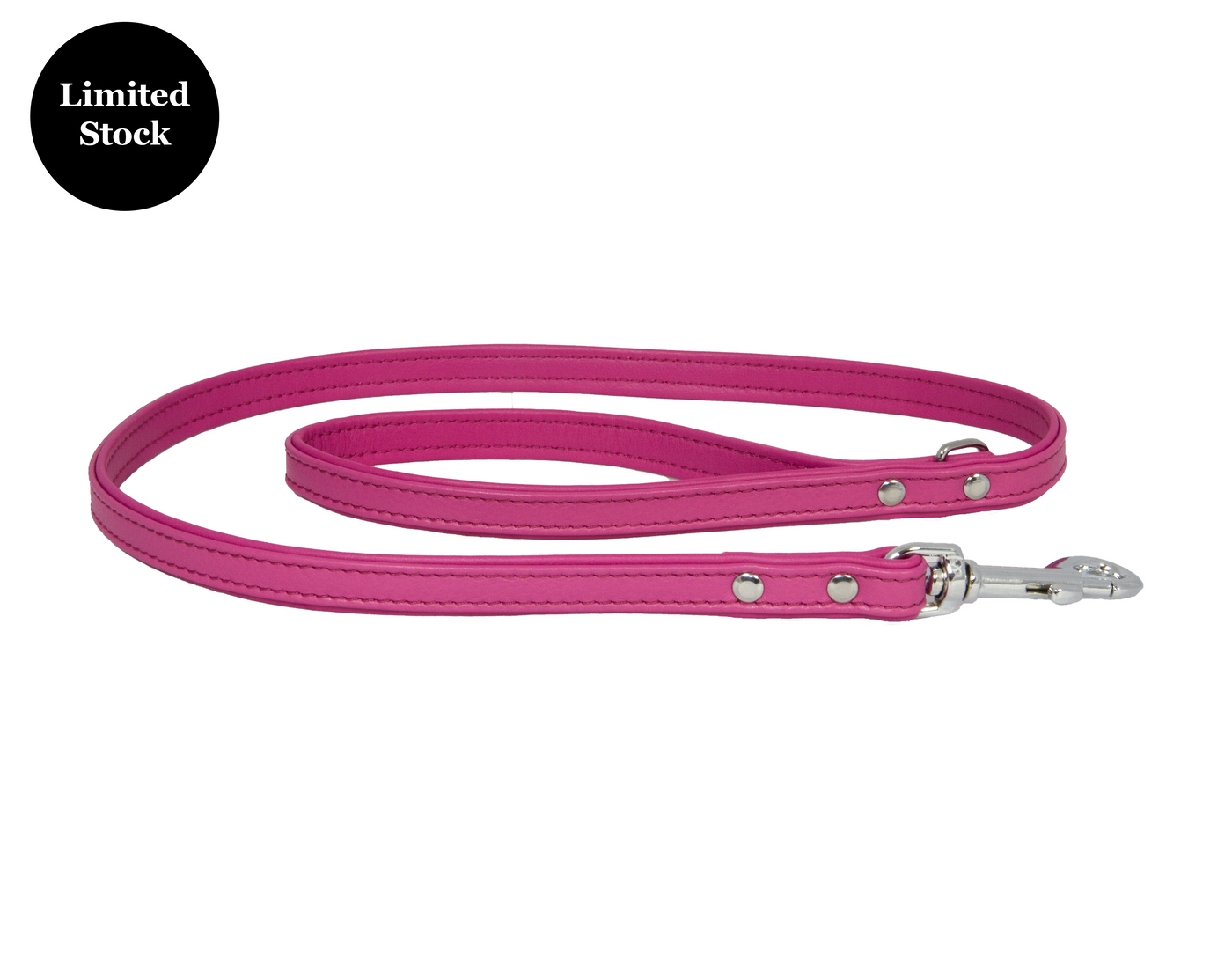 Double Leather Lead Pink