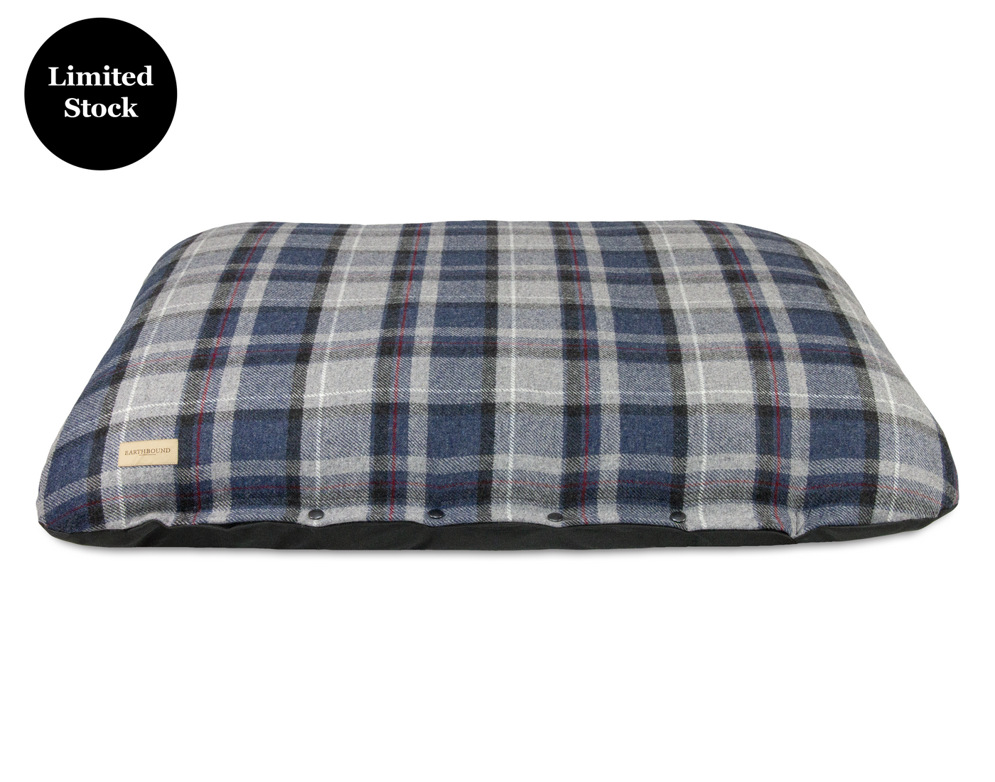 Flat Cushion Traditional Tweed Grey Check